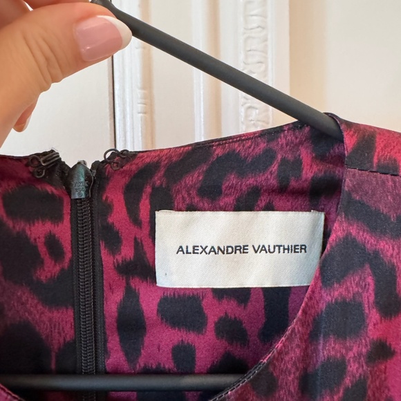 Alexander Vauthier  pink/red leopard print mini Dress size 36 - Picture 4 of 8